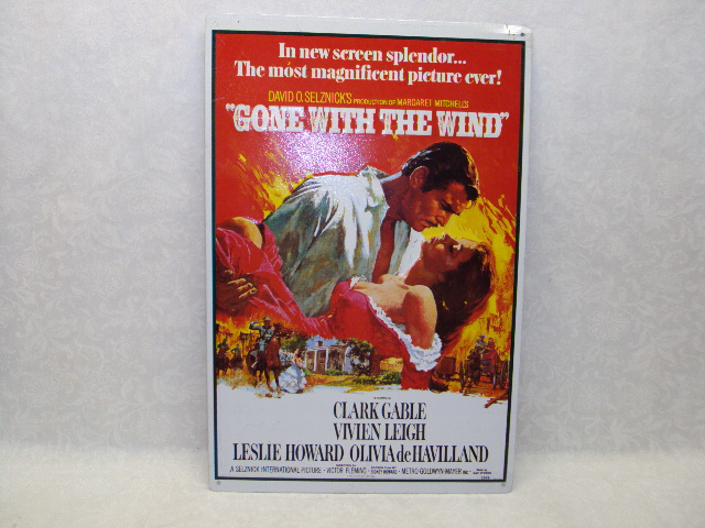 GONE WITH THE WIND METAL POSTER SIGN NOSTALGIC  